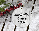 Anniversary Mr & Mrs Since 2030 - Circle Ornament F