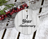 1st Anniversary 1 Year Anniversary - Circle Ornament F