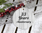 33rd Anniversary 33 Years Anniversary - Circle Ornament F