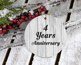 4th Anniversary 4 Years Anniversary - Circle Ornament F