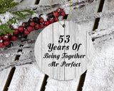 53rd Anniversary 53 Years Of Being Mr Perfect - Circle Ornament F