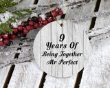 9th Anniversary 9 Years Of Being Mr Perfect - Circle Ornament F