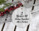 2nd Anniversary 2 Years Of Being Mrs Perfect - Circle Ornament F