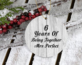 6th Anniversary 6 Years Of Being Mrs Perfect - Circle Ornament F