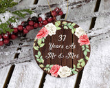37th Anniversary 37 Years As Mr & Mrs - Circle Ornament A