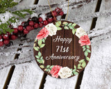 Happy 71st Anniversary - Circle Ornament A
