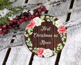 First Christmas As Niece - Circle Ornament A