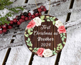 First Christmas As Brother 2024 - Circle Ornament A