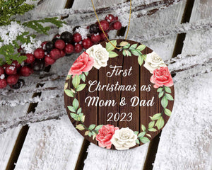 First Christmas As Mom & Dad 2023 - Circle Ornament A