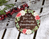 First Year As An Amazing Grandmother 2021 - Circle Ornament A