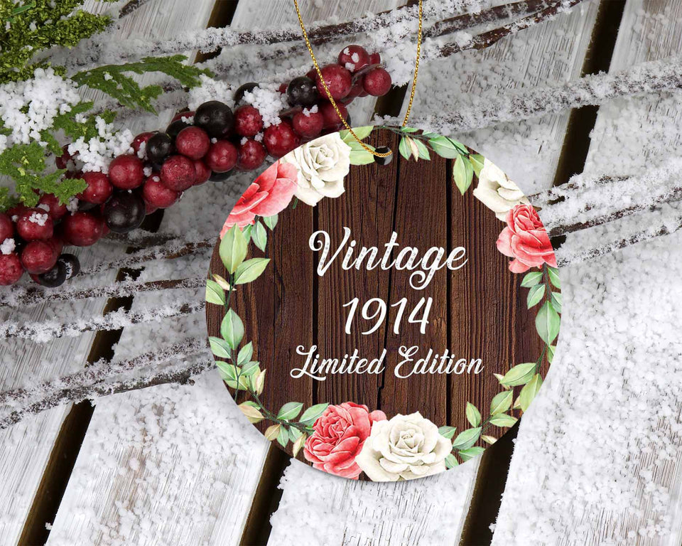 110th Birthday Vintage 1914 Limited Edition - Circle Ornament A