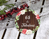 65th Birthday 65 & Fabulous - Circle Ornament A