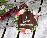 1st Anniversary 1 Year Anniversary - Circle Ornament A