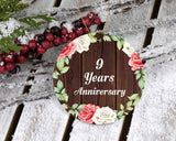 9th Anniversary 9 Years Anniversary - Circle Ornament A