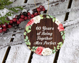 60th Anniversary 60 Years Of Being Mrs Perfect - Circle Ornament A