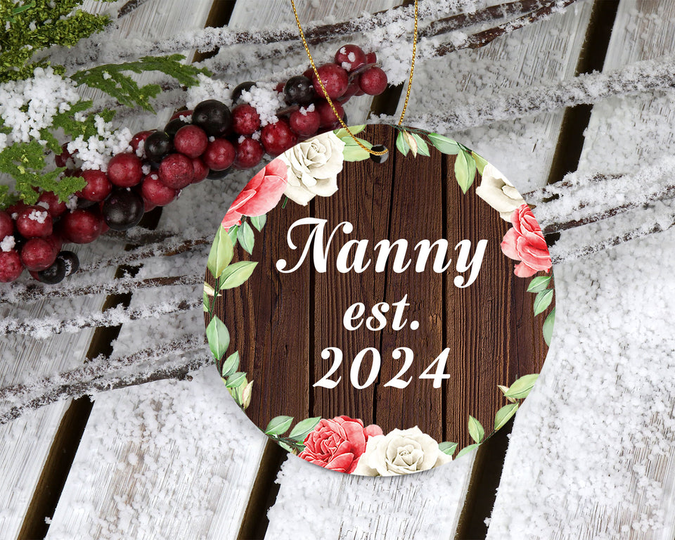 Nanny Established Est. 2024 - Circle Ornament A