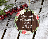 Aircraft Mechanic Established Est. 2023 - Circle Ornament A