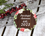 Paralegal Assistant Established Est. 2023 - Circle Ornament A