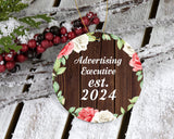 Advertising Executive Established Est. 2024 - Circle Ornament A