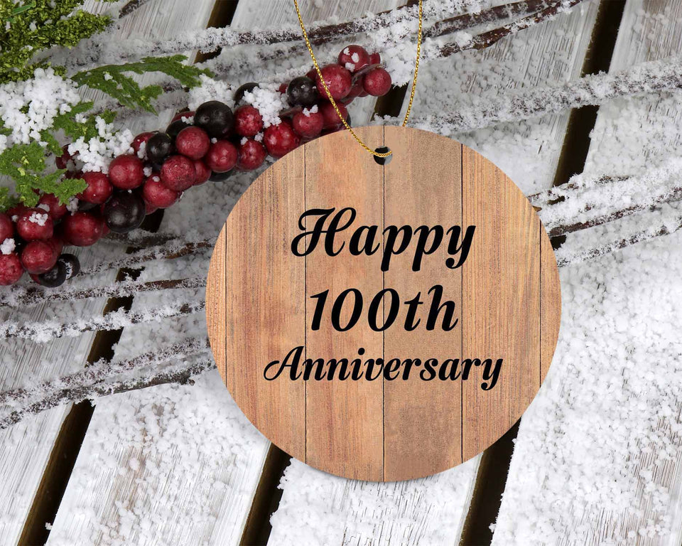 Happy 100th Anniversary - Circle Ornament C