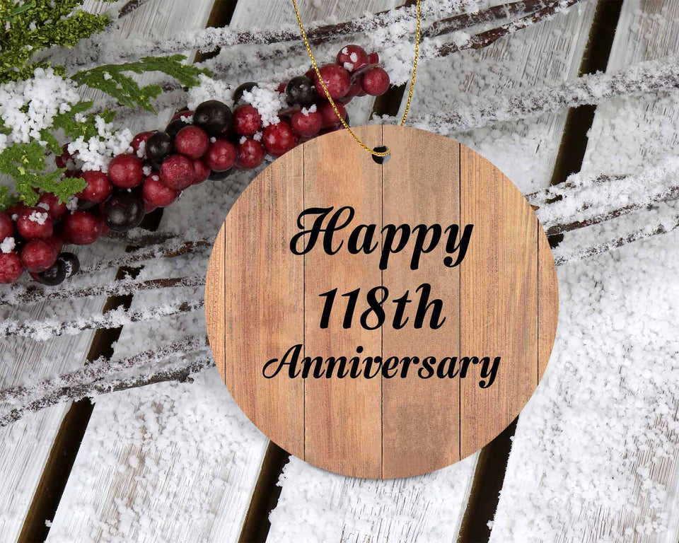 Happy 118th Anniversary - Circle Ornament C