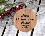 First Christmas As Father 2022 - Circle Ornament C