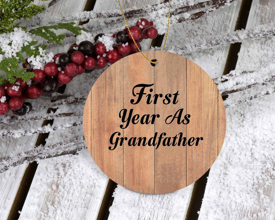 First Year As Grandfather - Circle Ornament C