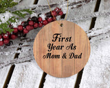 First Year As Mom & Dad - Circle Ornament C