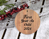 First Year As Child 2024 - Circle Ornament C