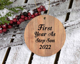 First Year As Step Son 2022 - Circle Ornament C