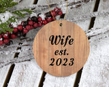 Wife Established EST. 2023 - Circle Ornament C