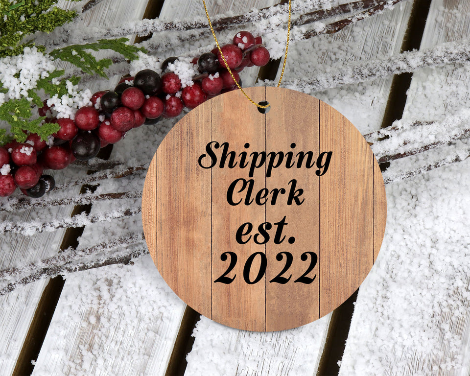Shipping Clerk Established Est. 2022 - Circle Ornament C