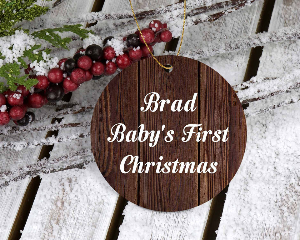 Brad Baby's First Christmas - Circle Ornament D