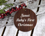 Janet Baby's First Christmas - Circle Ornament D