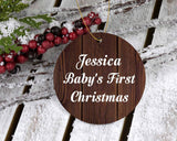 Jessica Baby's First Christmas - Circle Ornament D