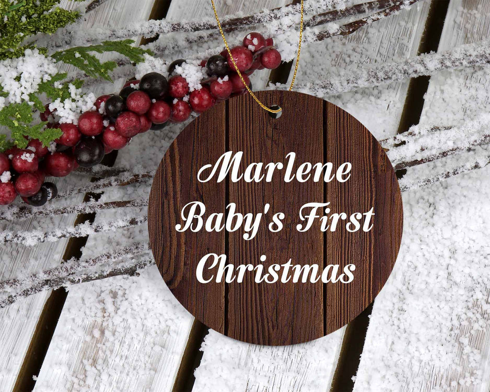 Marlene Baby's First Christmas - Circle Ornament D