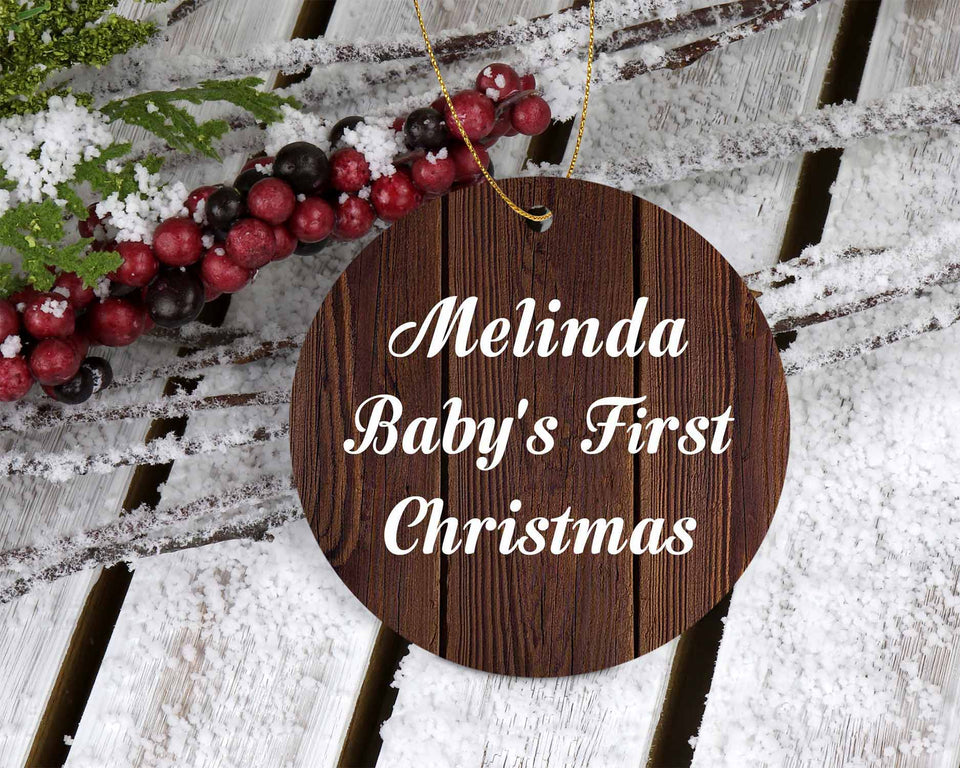 Melinda Baby's First Christmas - Circle Ornament D