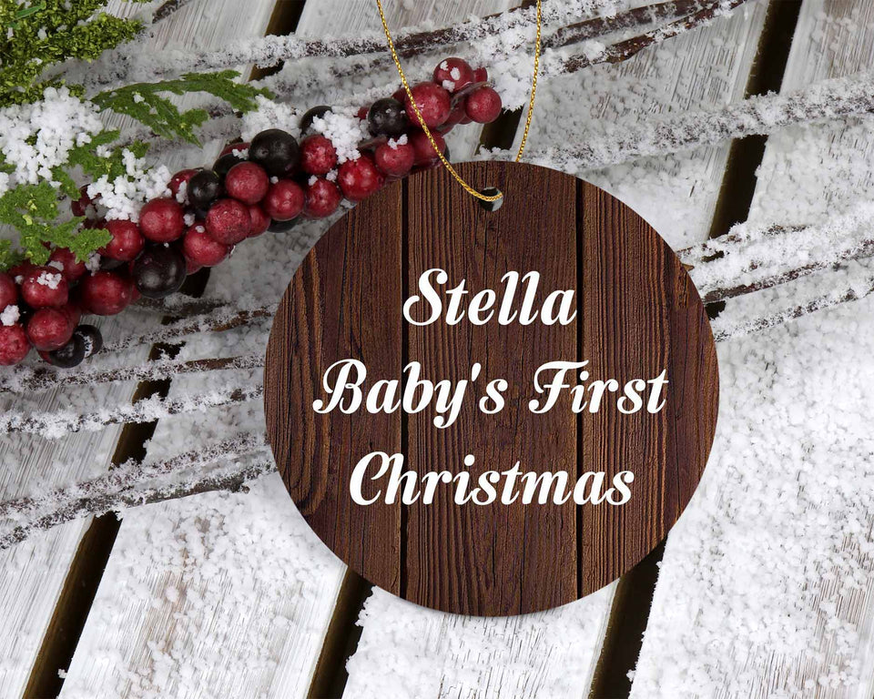 Stella Baby's First Christmas - Circle Ornament D