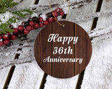 Happy 36th Anniversary - Circle Ornament D