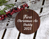 First Christmas As Daddy 2023 - Circle Ornament D