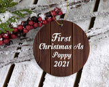 First Christmas As Poppy 2021 - Circle Ornament D