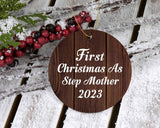 First Christmas As Step Mother 2023 - Circle Ornament D