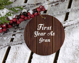 First Year As Gran - Circle Ornament D