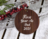 First Year As Dad 2021 - Circle Ornament D