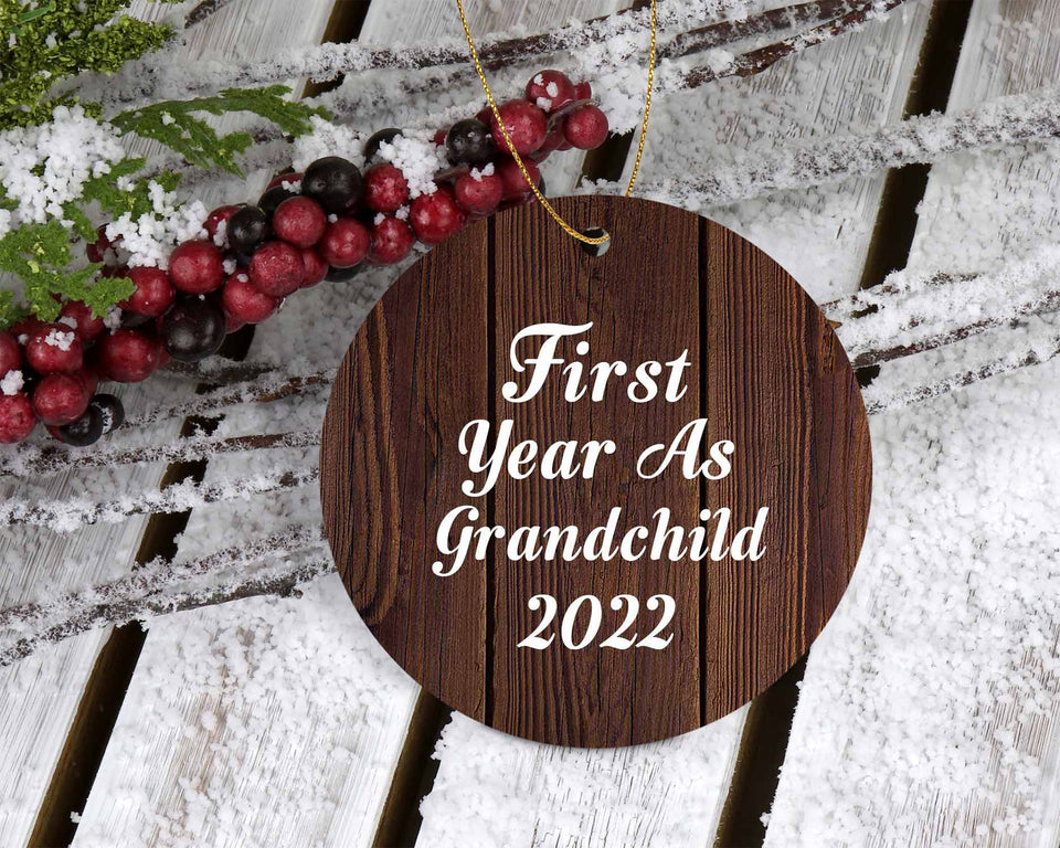 First Year As Grandchild 2022 - Circle Ornament D