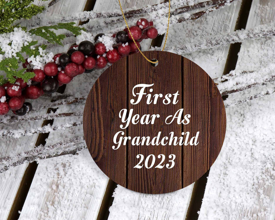 First Year As Grandchild 2023 - Circle Ornament D