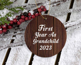 First Year As Grandchild 2023 - Circle Ornament D