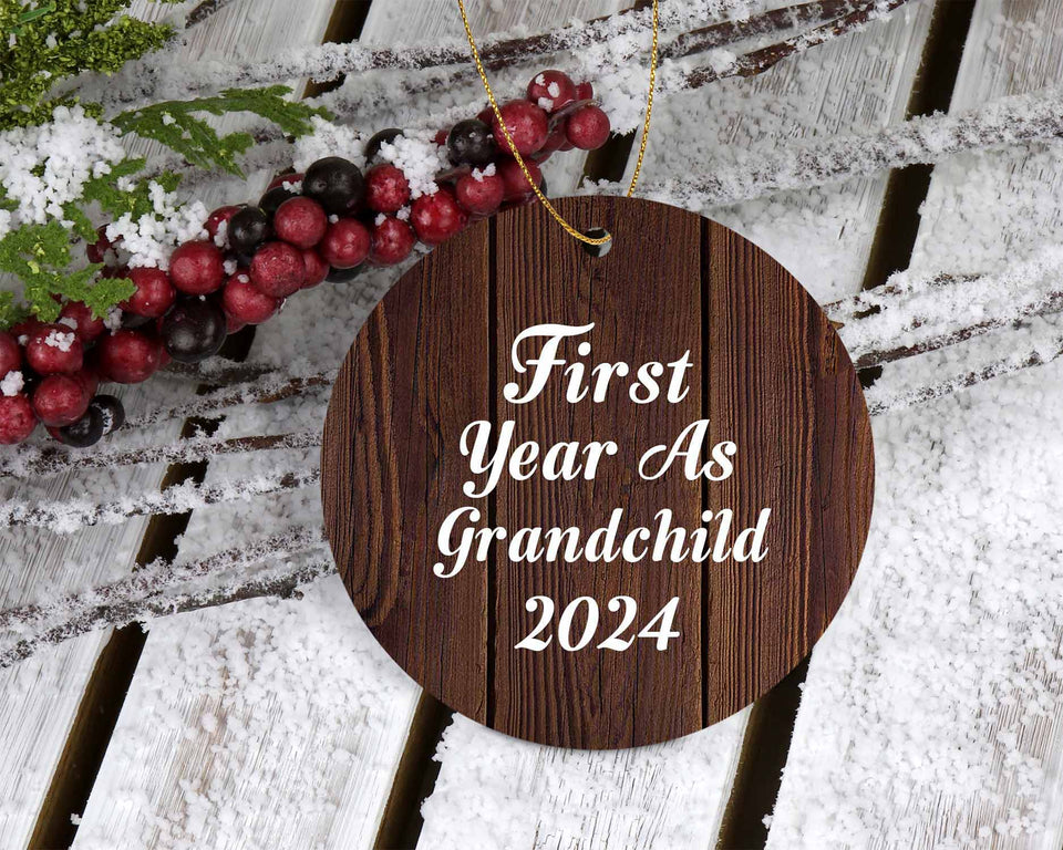 First Year As Grandchild 2024 - Circle Ornament D