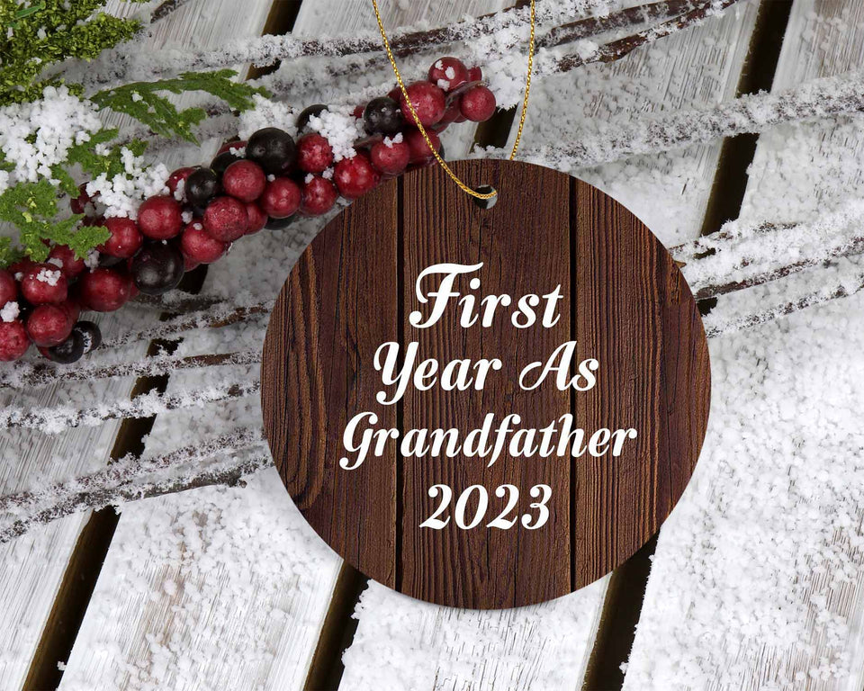 First Year As Grandfather 2023 - Circle Ornament D