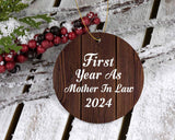 First Year As Mother In Law 2024 - Circle Ornament D